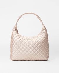 MZ Wallace - Pale Rose Gold Metallic Large Metro Shoulder Bag Ii - Lyst