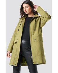 NA-KD Lightweight Hooded Parka - Groen