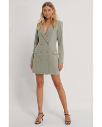 NA-KD Classic Blazerkleid - Grün