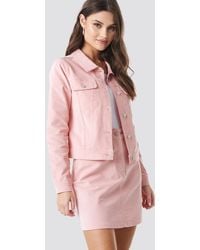 NA-KD Co-ord Corduroy Jacket - Roze