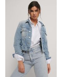 Calvin Klein Kurze Truckerjacke - Blau