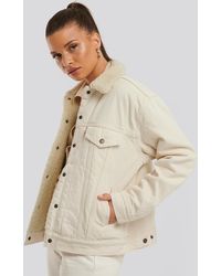 Levi's Clear Baggy Trucker Jacket White 