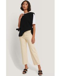 Glamorous Cropped Jeans Met Hoge Taille - Naturel
