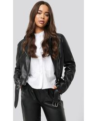 NA-KD Biker Pu Jacket - Zwart