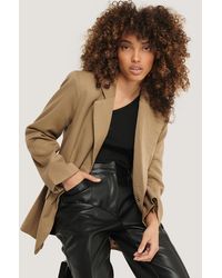 NA-KD Overlap Blazer - Naturel