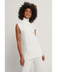NA-KD Gilet - White - Wit