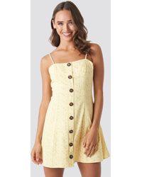 NA-KD Céline & Talisa x Button Down Mini Dress - Mehrfarbig