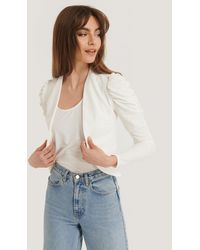 Sisters Point Blazer Met Schouderdetail - Wit