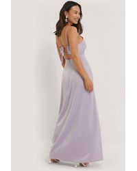 NA-KD Satijnen Jurk Met Gekruiste Rug - Meerkleurig