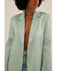 Damen Bekleidung Jacken Blazer Sakkos und Anzugsjacken NA-KD Trend Melange-Blazer mit normaler Passform in Natur 