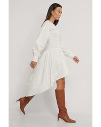NA-KD Asymmetrische Rokjurk - Wit
