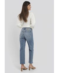 Calvin Klein 030 High Rise Straight Ankle Jeans - Blauw
