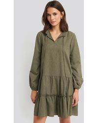 Trendyol Ruffle Mini Dress - Grün