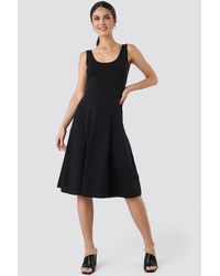 Trendyol Sleeveless Jersey Midi Dress - Zwart
