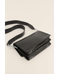 NA-KD Black Recycled Compartment Crossbody Bag