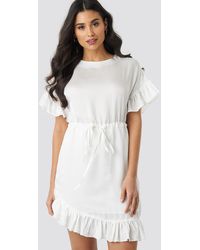 Trendyol Sleeve Detail Mini Dress - Wit