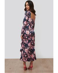 NA-KD Midi-jurk Met Hoge Halslijn - Meerkleurig