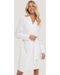 NA-KD Trend Blazerkleid - Weiß