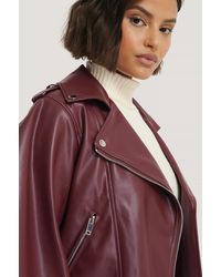 NA-KD Pu Jack Met Ballonmouwen - Paars