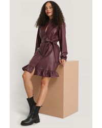burgundy designer dress
