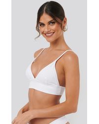 NA-KD Framed Bikini Bralette - Wit