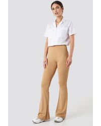 NA-KD Flared Leggings - Naturel