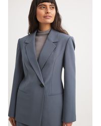 NA-KD - Fitted Overlap Blazer - Lyst