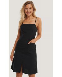 NA-KD Minikleid Mit Taschendetail - Schwarz