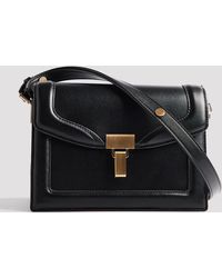 Wide Strap Crossbody Bag Black