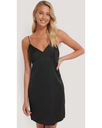 NA-KD Satijnen Mini-jurk - Zwart