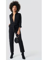 NA-KD Utility Jumpsuit Black