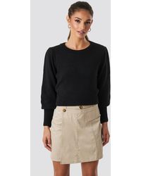 Trendyol Baumwolle Button Detailed Mini Skirt in Natur Damen Bekleidung Röcke Miniröcke 