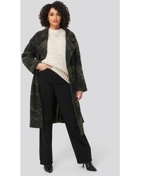 NA-KD Camo Coat - Groen