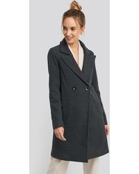 Trendyol Long Double Breasted Coat - Gris