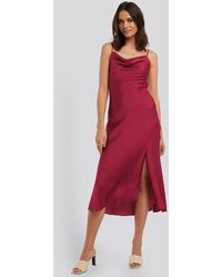 Trendyol Thin Strap Midi Dress - Rood