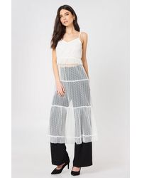 Glamorous Ruffle Detail Strap Dress - Weiß