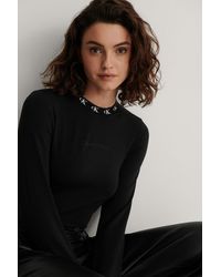 Calvin Klein Bodysuit Mit Logo - Schwarz