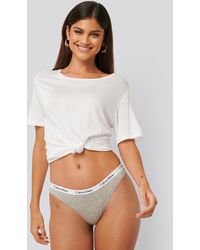 Calvin Klein Coordinate Bikini-Höschen Baumwolle - Grau