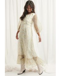 NA-KD Boho Kleid Mit Offener Rückenpartie - Gelb