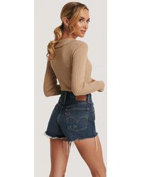 Levi's 501 High Rise Shorts - Blauw