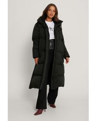 Calvin Klein Lange Gepolsterte Jacke - Schwarz