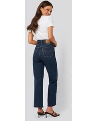Levi's Rechte High Waist Jeans - Blauw