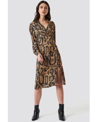 Trendyol Snake Patterned Midi Dress - Meerkleurig