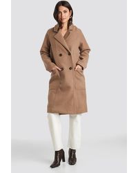 NA-KD Big Pocket Coat - Naturel