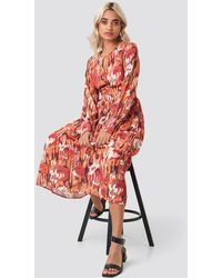 Trendyol Multi-colored Patterned Maxi Dress - Oranje