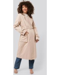 NA-KD Oversized Trenchcoat - Naturel