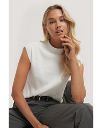 NA-KD Gilet - White - Wit