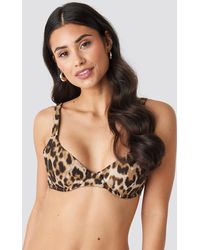 NA-KD Wide Strap Bikini Cup Bra - Bruin