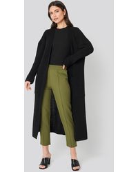 NA-KD Knitted Long Cardigan Black