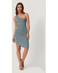 NA-KD Asymmetrische Jurk - Grijs